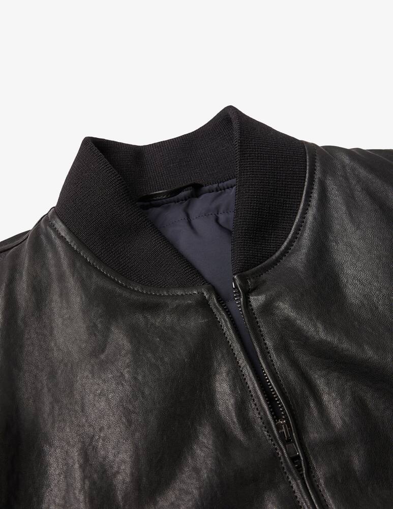 rinascente Slowear Montedoro Nappa leather regular fit bomber jacket