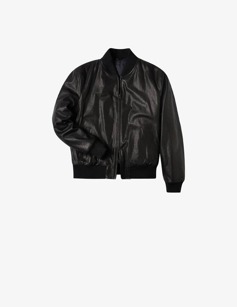 rinascente Slowear Montedoro Nappa leather regular fit bomber jacket