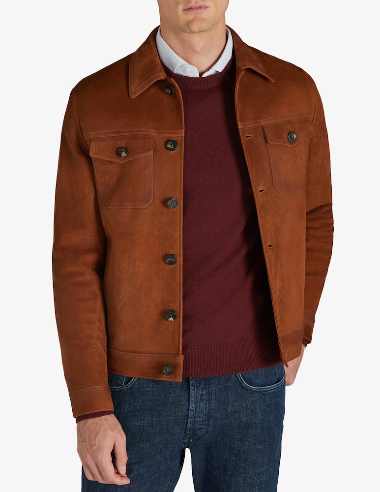 Slowear Montedoro Giubbino regular fit in suede - immagine 1 Slowear Montedoro Giubbino regular fit in suede - immagine 1