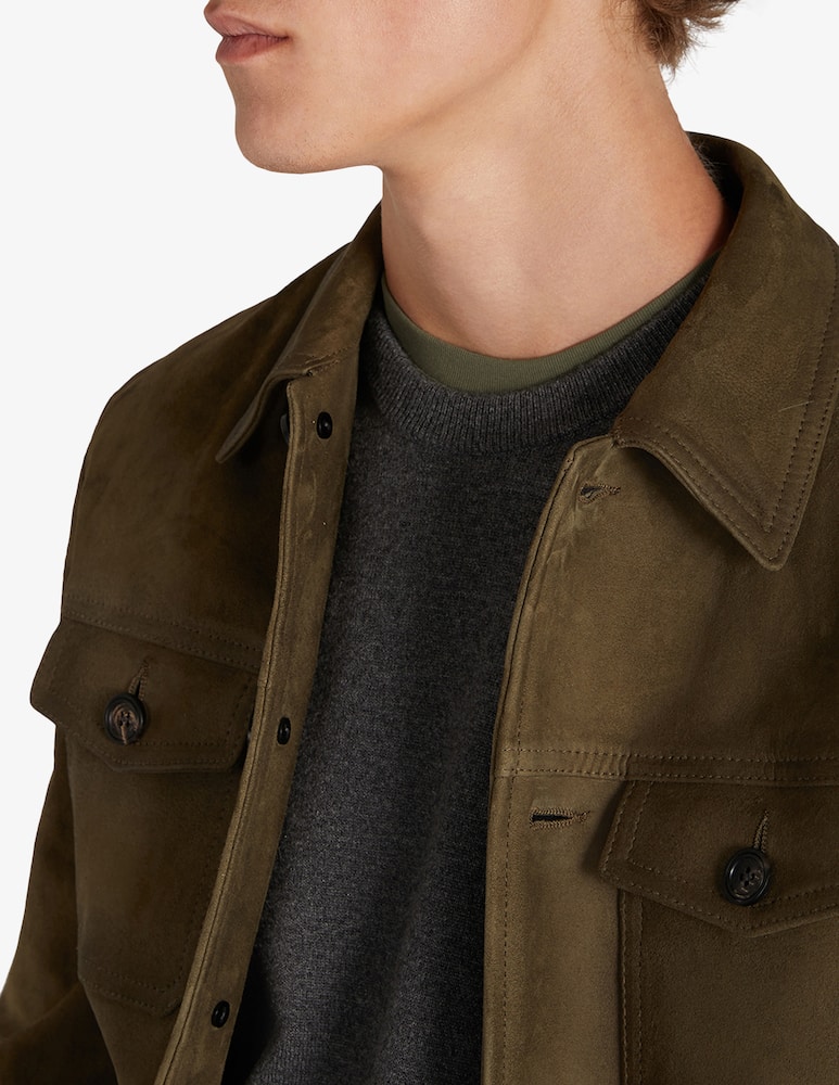 rinascente Slowear Montedoro Giubbino regular fit in suede