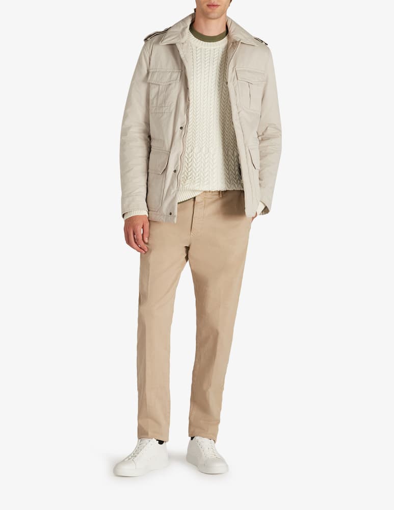 rinascente Slowear Incotex Certified cotton satin slim fit trousers