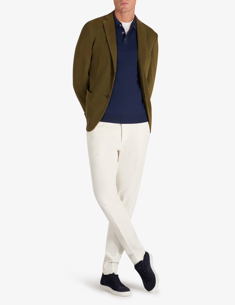 rinascente Slowear Zanone Polo manica lunga slim fit in Flexwool certificato