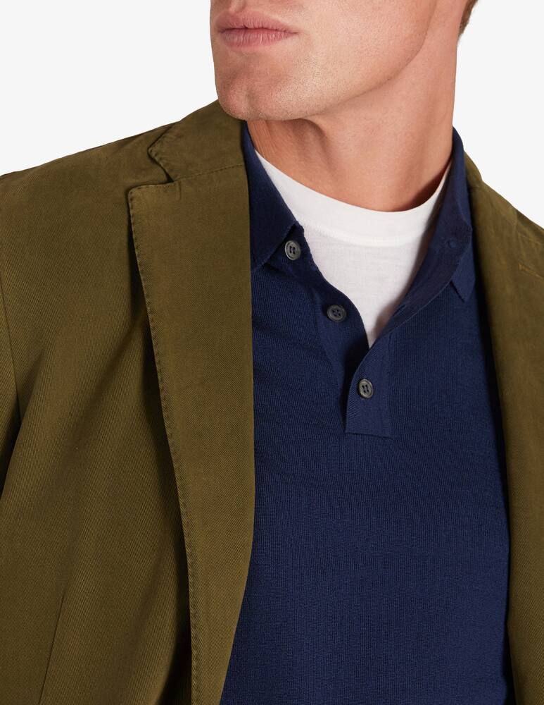 rinascente Slowear Zanone Polo manica lunga slim fit in Flexwool certificato