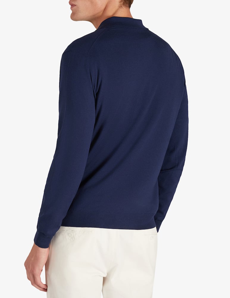 rinascente Slowear Zanone Polo manica lunga slim fit in Flexwool certificato