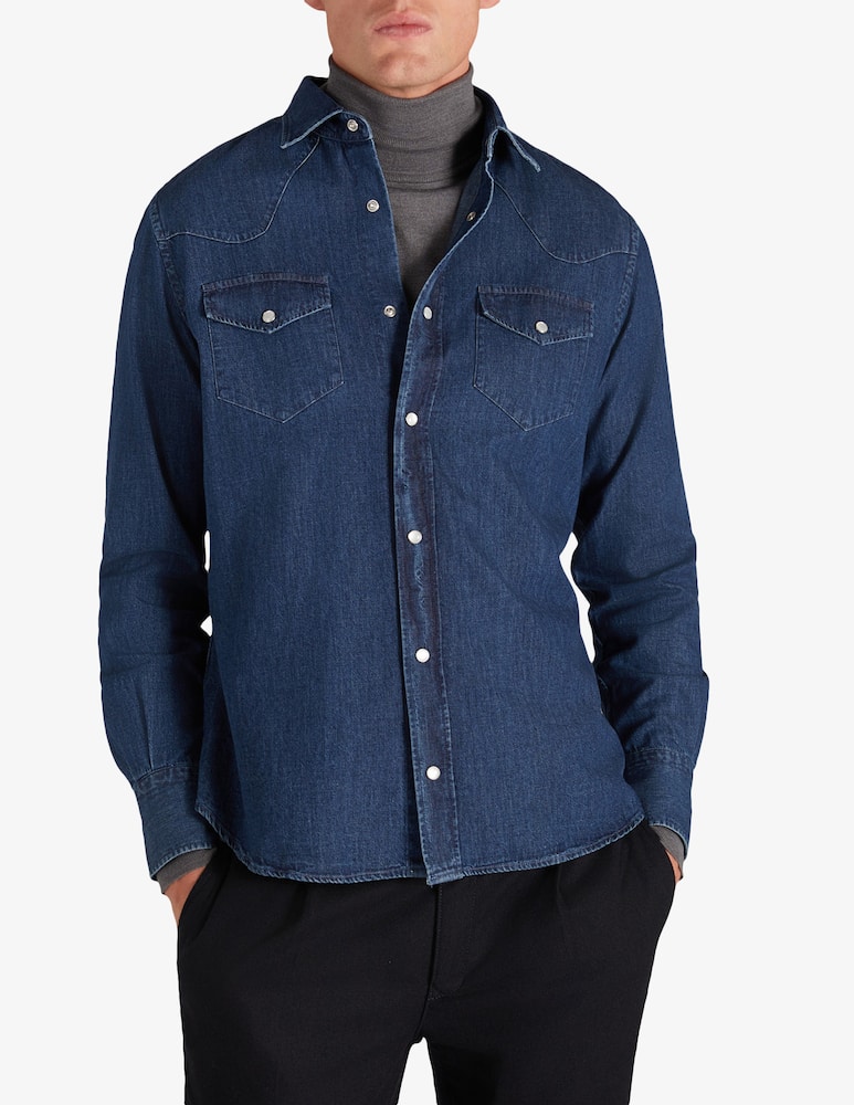rinascente Slowear Glanshirt Certified denim regular fit shirt