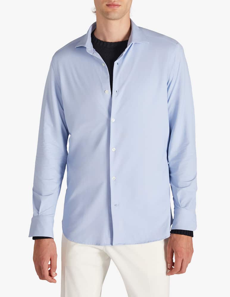 Slowear Glanshirt Camicia wash & wear slim fit in jersey tecnico - immagine 1 Slowear Glanshirt Camicia wash & wear slim fit in jersey tecnico - immagine 1