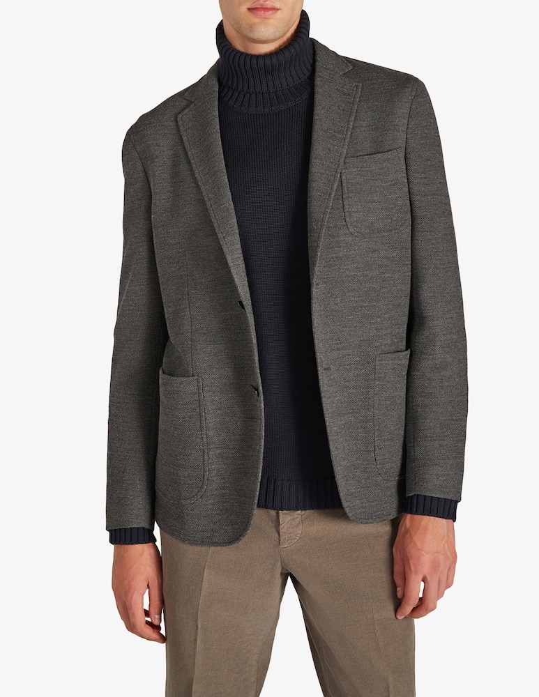 Slowear Montedoro Jersey hopsack slim fit jacket - picture 1