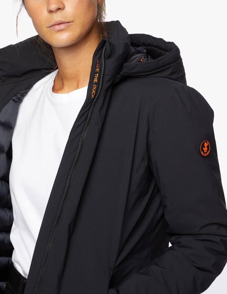 rinascente Save The Duck Hooded long padded coat Matty