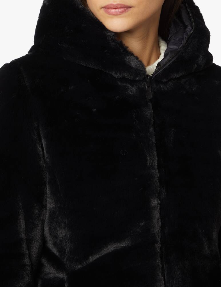 rinascente Save The Duck Short jacket in synthetic fur with hood Laila