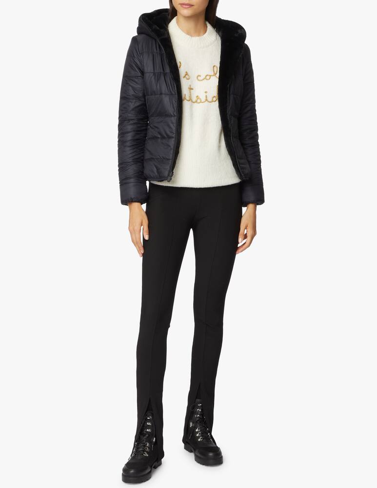 rinascente Save The Duck Short jacket in synthetic fur with hood Laila