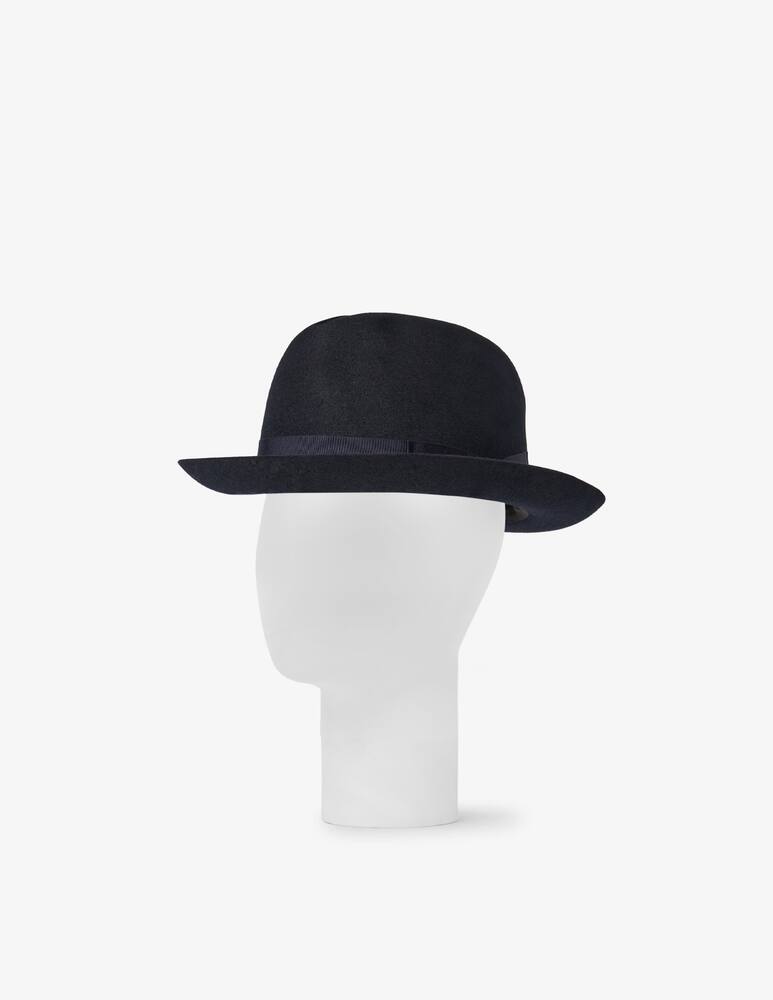 Borsalino Cappello marengo rasato tesa media cinta cannete - immagine 1 Borsalino Cappello marengo rasato tesa media cinta cannete - immagine 1