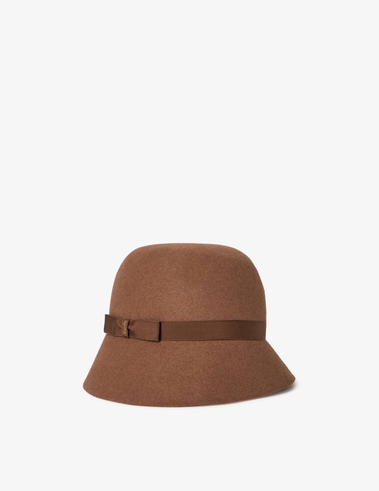 rinascente Borsalino Unlined shaved felt cloche with cane belt