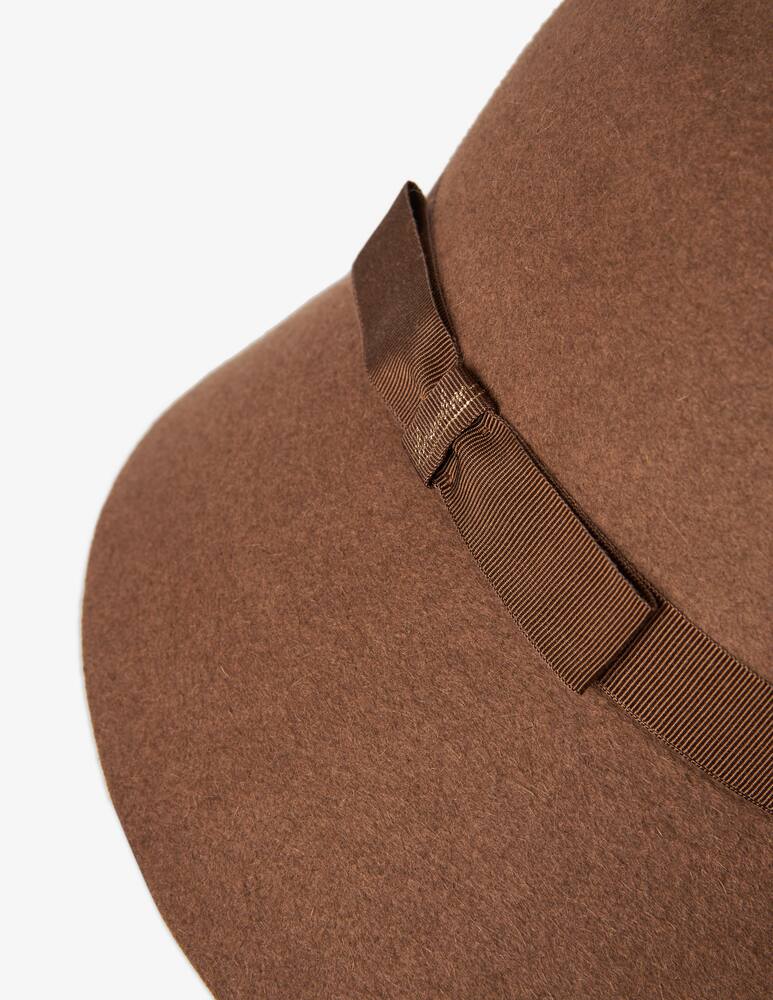 rinascente Borsalino Unlined shaved felt cloche with cane belt