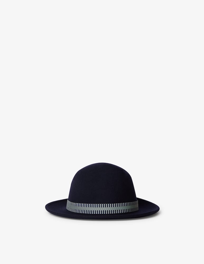 Borsalino Cappello feltro tesa media cinta a righe - immagine 2 Borsalino Cappello feltro tesa media cinta a righe - immagine 2