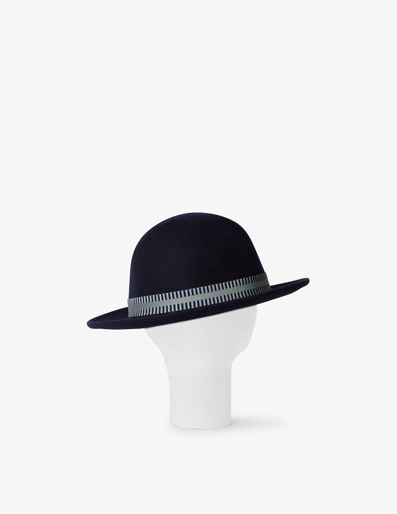 Borsalino Cappello feltro tesa media cinta a righe - immagine 3 Borsalino Cappello feltro tesa media cinta a righe - immagine 3