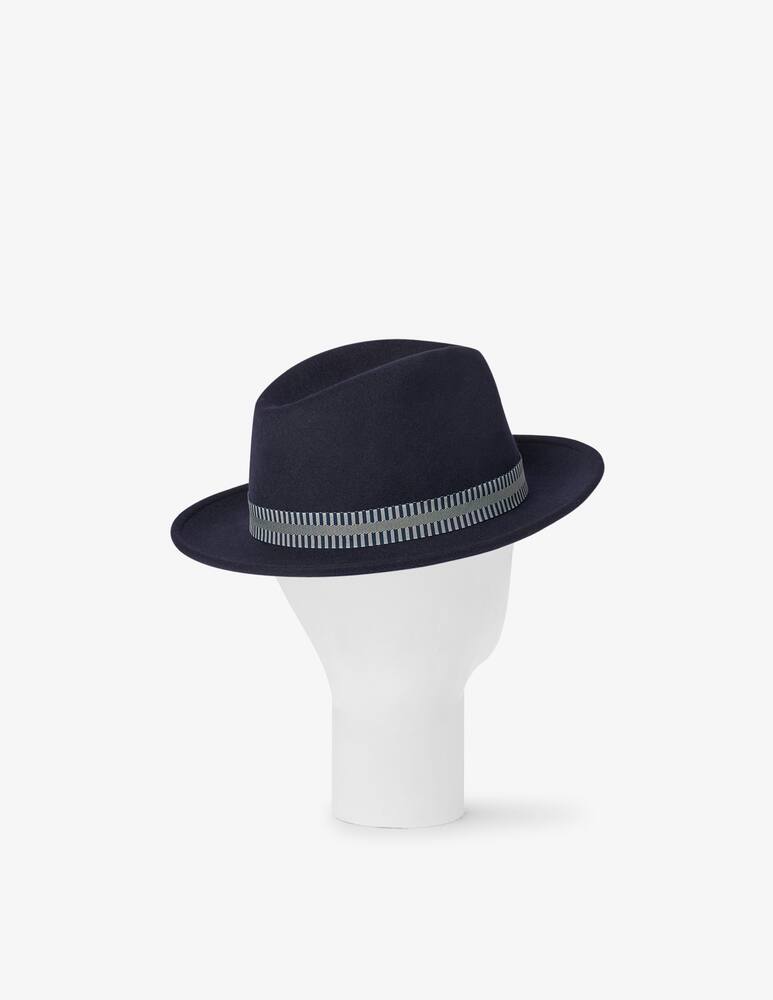 rinascente Borsalino Cappello feltro tesa media cinta a righe