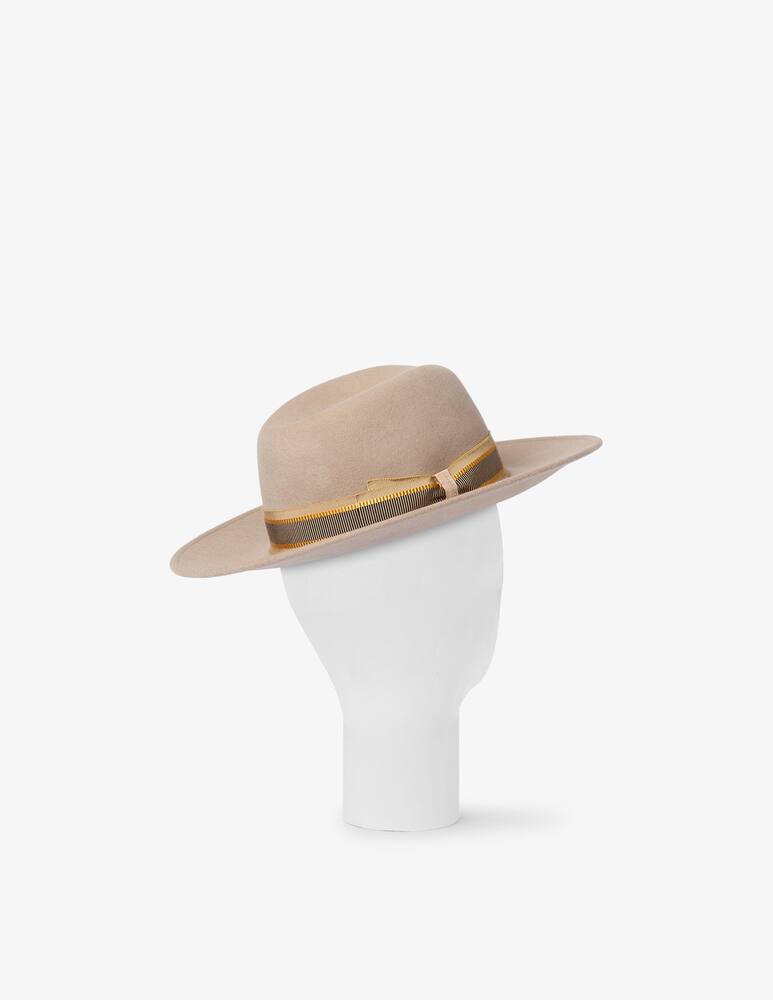 rinascente Borsalino Feltro lana tesa larga cinta cannete rigata