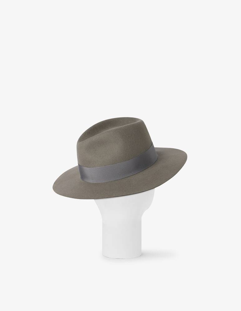 rinascente Borsalino Unlined fine wool hat with cane belt