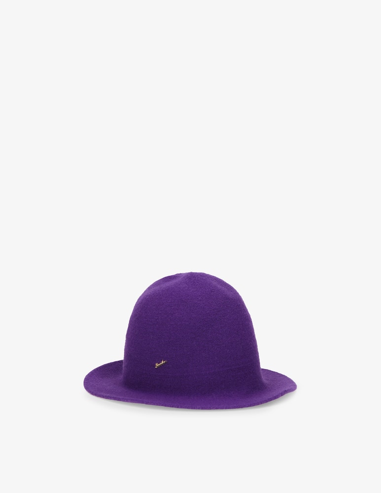 Borsalino Cloche tesa misto cashmere e pin logo - immagine 1 Borsalino Cloche tesa misto cashmere e pin logo - immagine 1