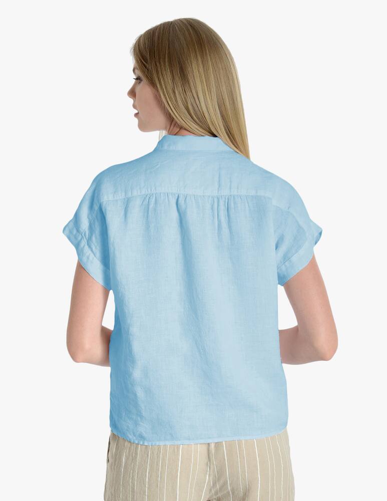 rinascente 120% Lino Camicia in lino con ricamo