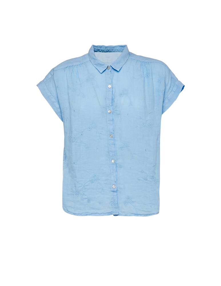 rinascente 120% Lino Camicia in lino con ricamo