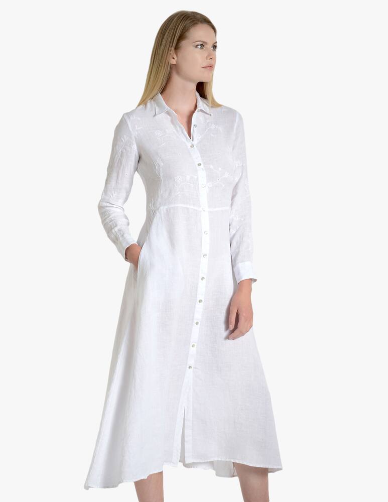 rinascente 120% Lino Abito in lino con ricamo