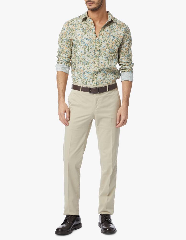 rinascente 120% Lino Comouflage pocket regular fit shirt