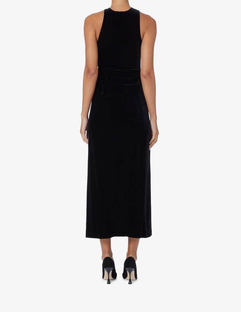 rinascente Emporio Armani Sleeveless velvet maxi dress - Black