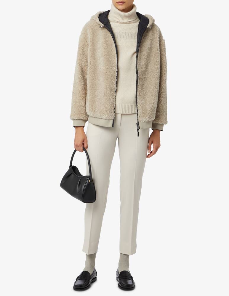 rinascente Emporio Armani Pelliccia corta con cappuccio - Beige