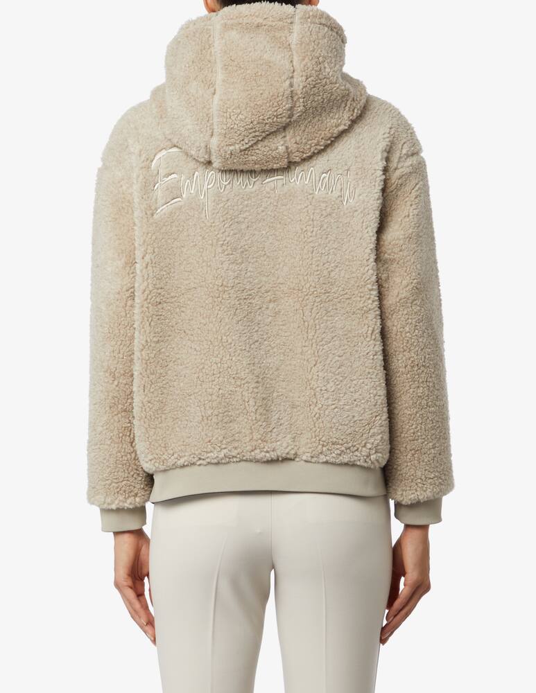 rinascente Emporio Armani Pelliccia corta con cappuccio - Beige