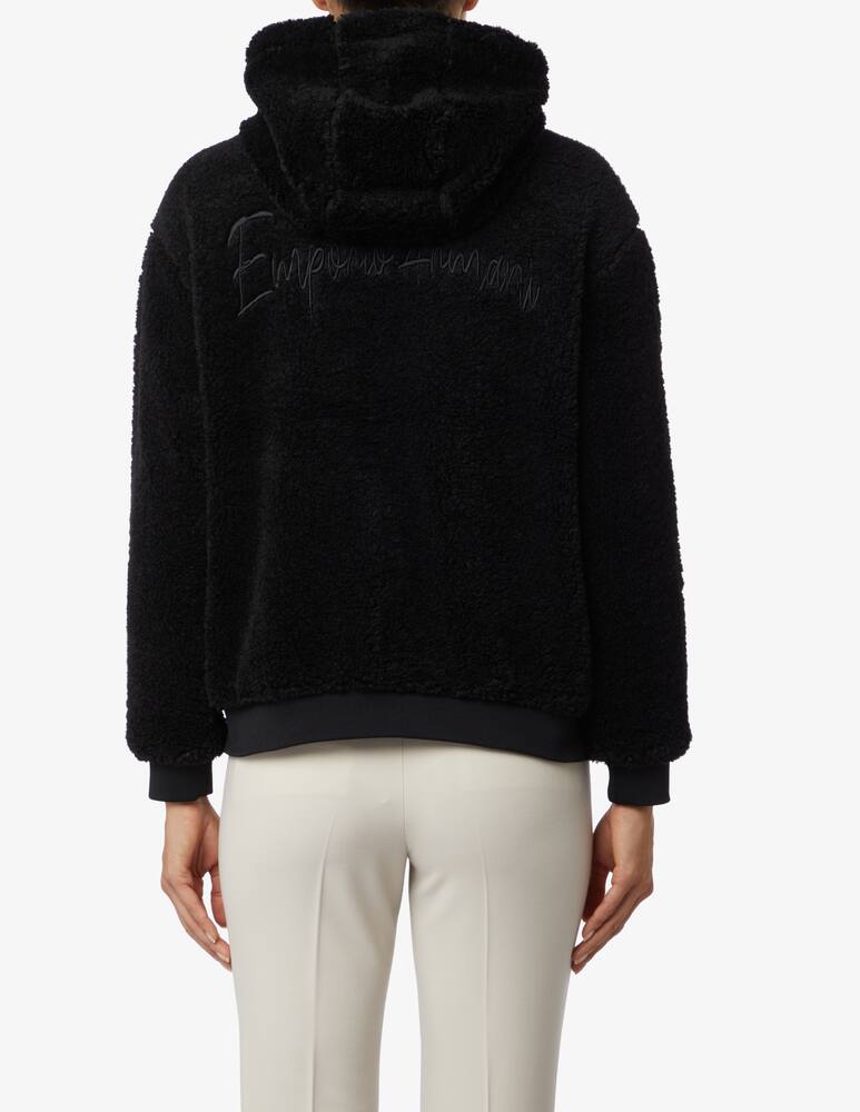 rinascente Emporio Armani Short fur with hood - Black
