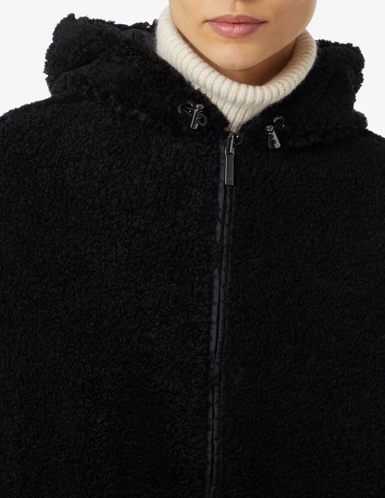 rinascente Emporio Armani Short fur with hood - Black