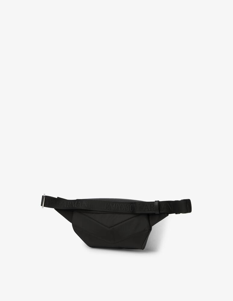 rinascente Emporio Armani Metal logo saffiano regenerated leather waistbag