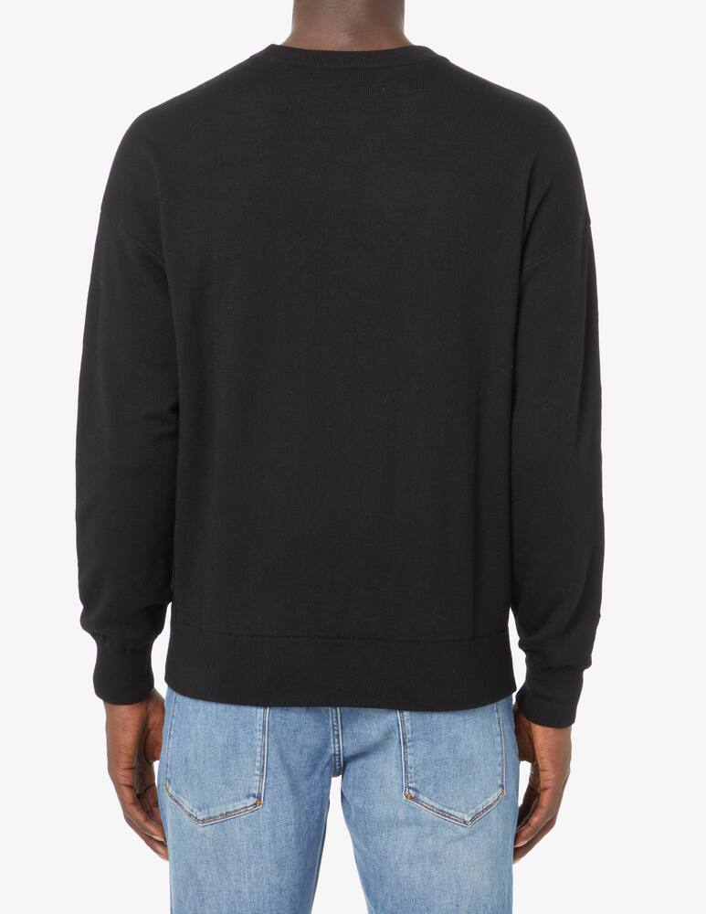 rinascente Emporio Armani Logo jacquard crewneck jumper - Black