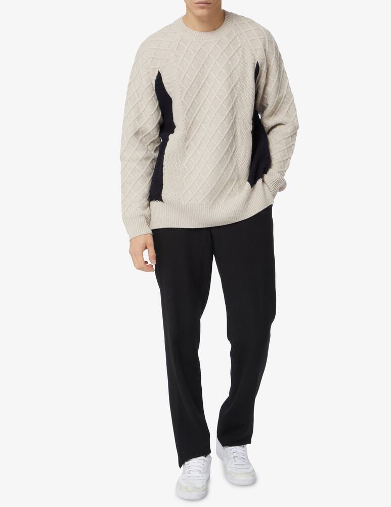 rinascente Emporio Armani Girocollo in lana con fantasia - Grigio