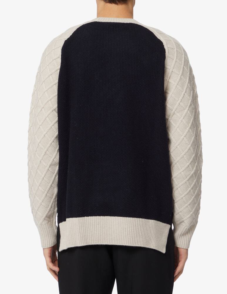 rinascente Emporio Armani Girocollo in lana con fantasia - Grigio