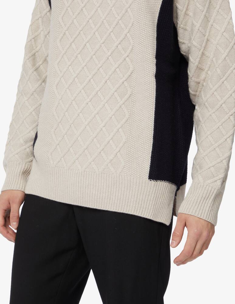 rinascente Emporio Armani Girocollo in lana con fantasia - Grigio