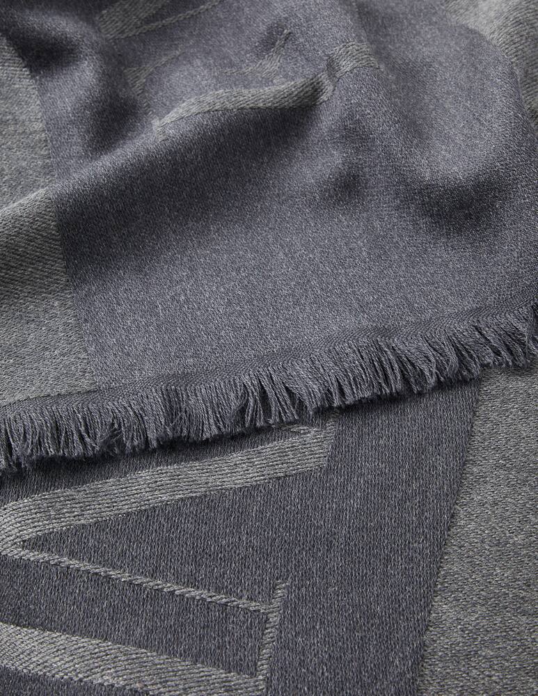 rinascente Emporio Armani Sciarpa in lana con logo - Nero