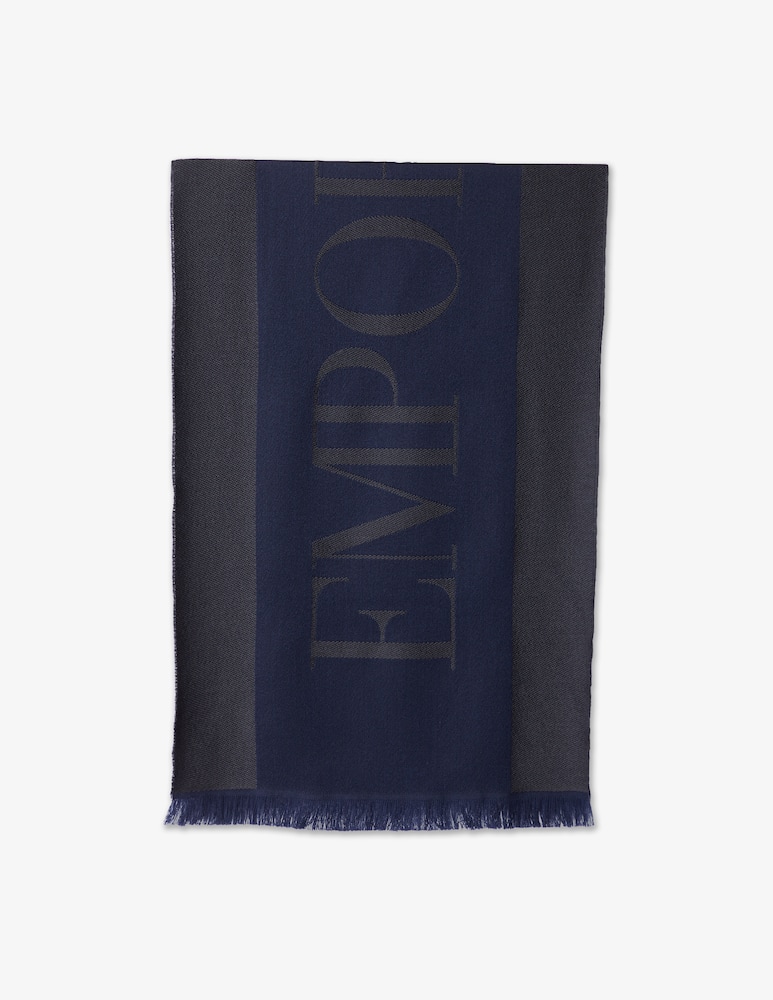 Emporio Armani Logo wool scarf - picture 1 Emporio Armani Logo wool scarf - picture 1