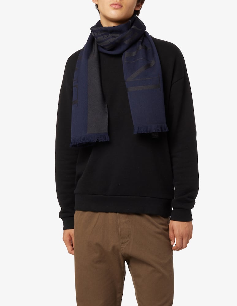 Emporio Armani Logo wool scarf - picture 2 Emporio Armani Logo wool scarf - picture 2