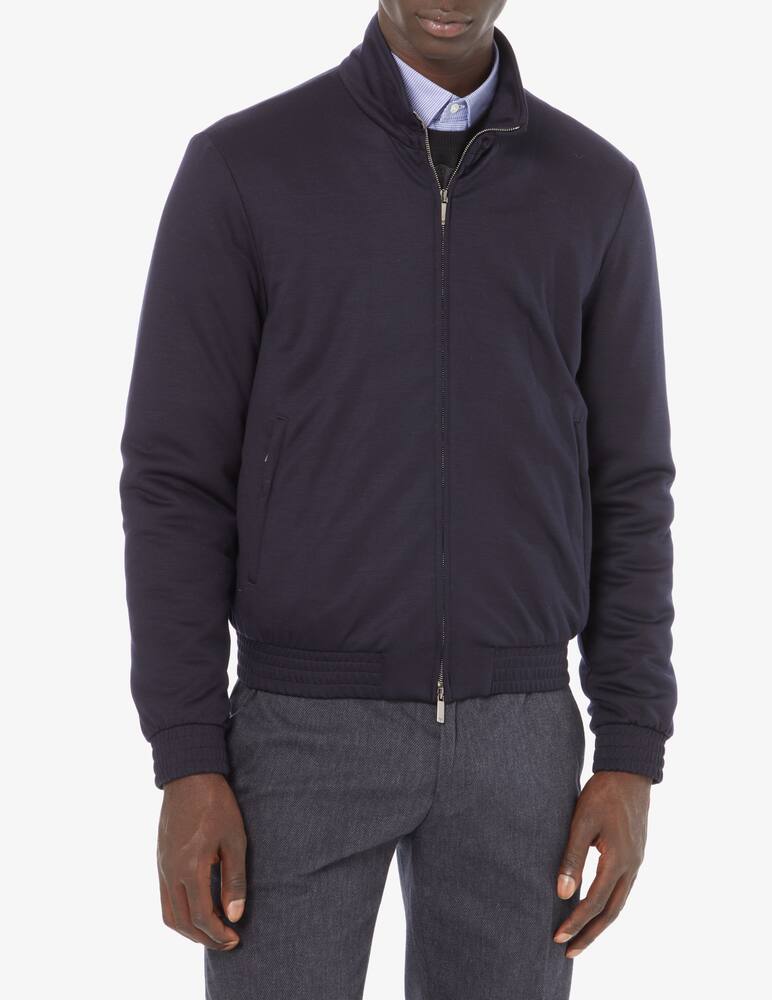 Emporio Armani Wool bomber jacket - Blue - picture 1 Emporio Armani Wool bomber jacket - Blue - picture 1