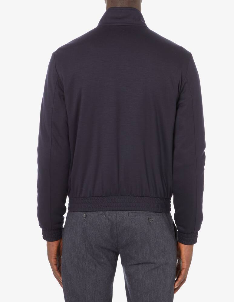 Emporio Armani Wool bomber jacket - Blue - picture 3 Emporio Armani Wool bomber jacket - Blue - picture 3
