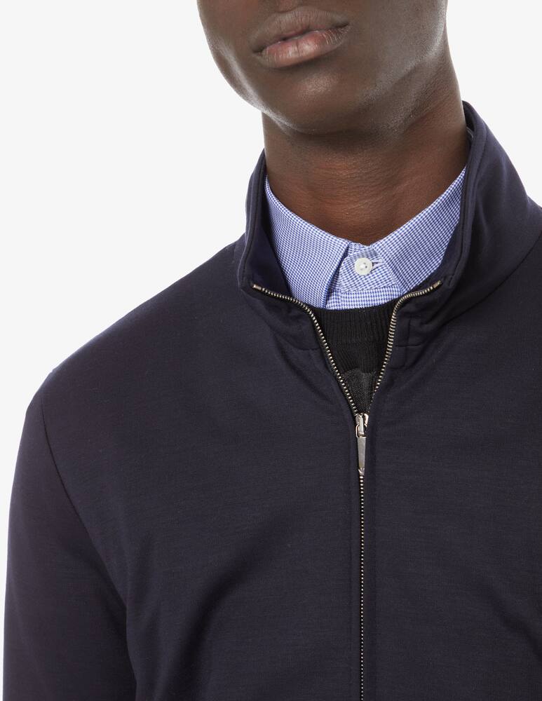 Emporio Armani Wool bomber jacket - Blue - picture 4 Emporio Armani Wool bomber jacket - Blue - picture 4