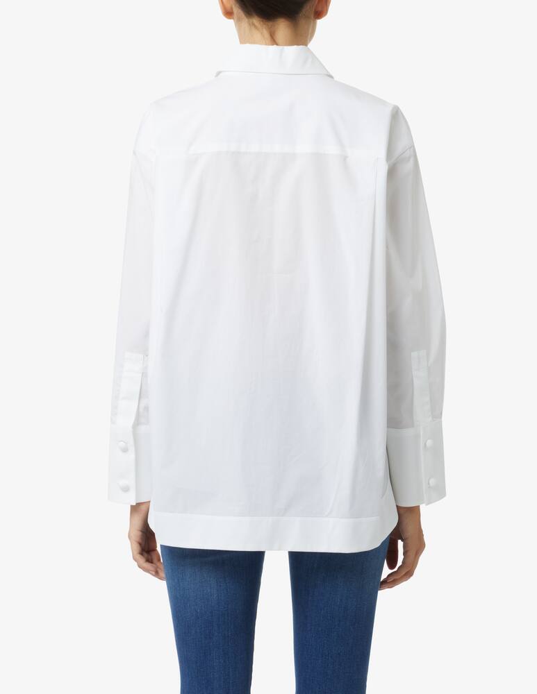 rinascente Emporio Armani Camicia in cotone con spacchi laterali - Bianco