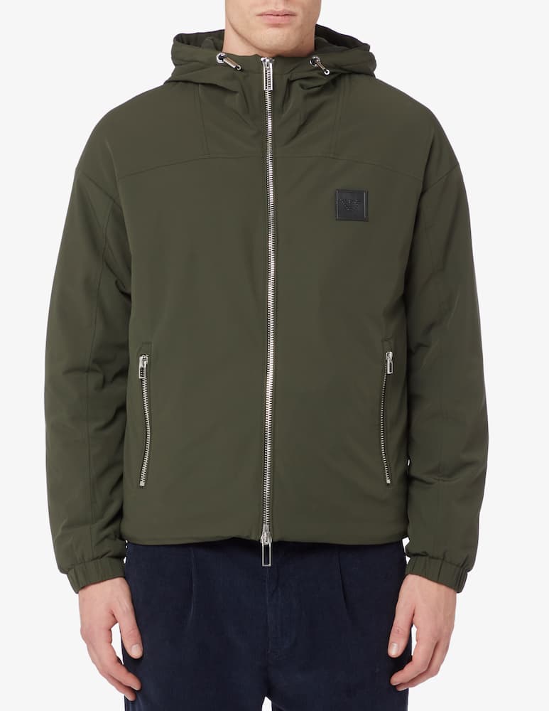 Emporio Armani Giubbotto corto in nylon - Verde - immagine 1 Emporio Armani Giubbotto corto in nylon - Verde - immagine 1