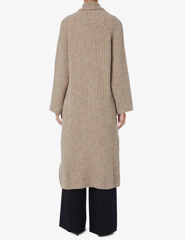 rinascente Emporio Armani Maxi dress in wool blend with belt - Beige