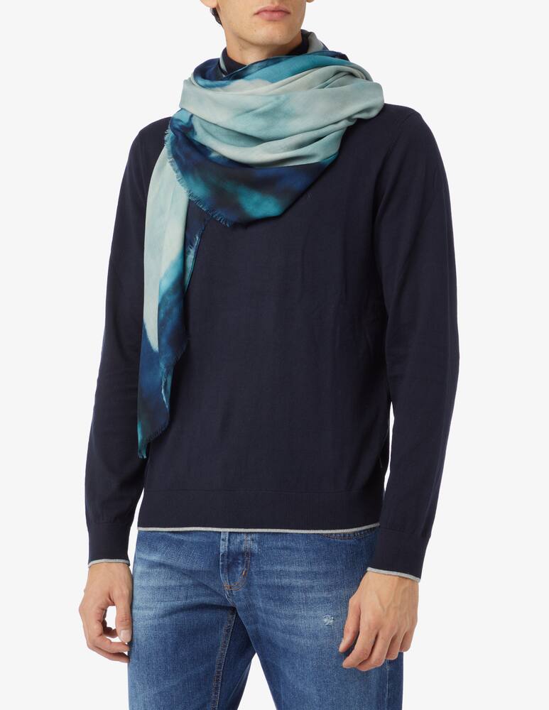 rinascente Emporio Armani Stola lana in sfumata - Azzurro