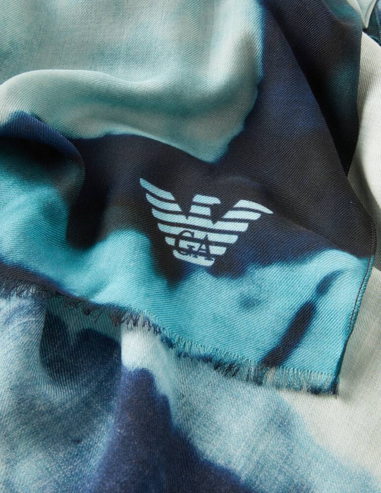 rinascente Emporio Armani Stola lana in sfumata - Azzurro