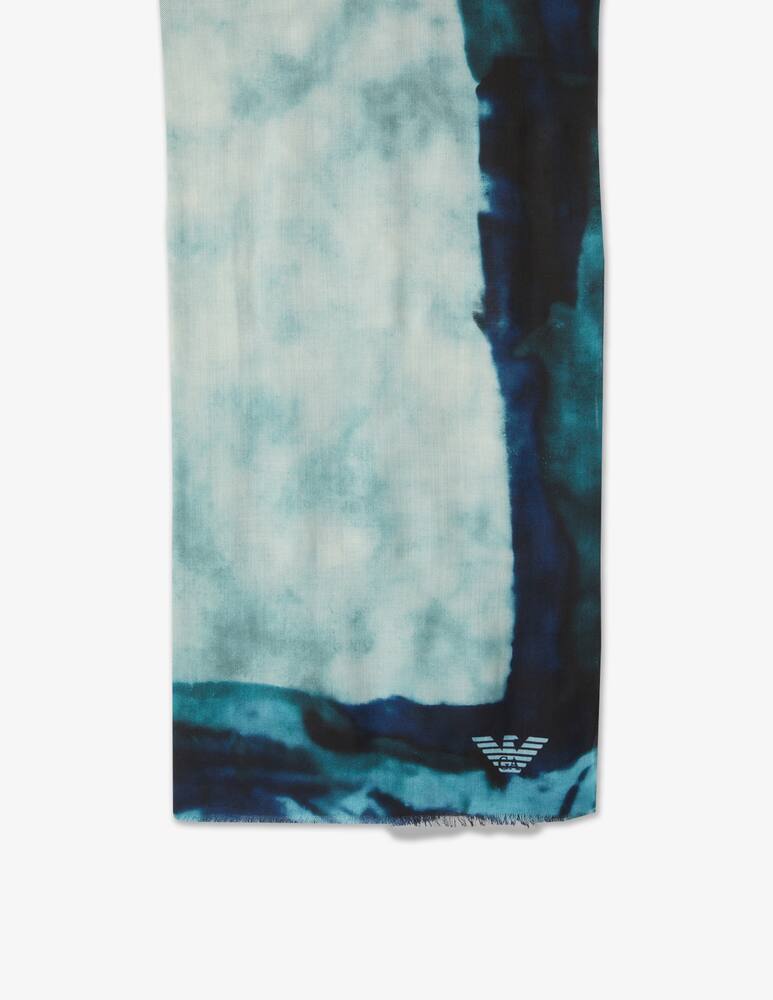 rinascente Emporio Armani Stola lana in sfumata - Azzurro