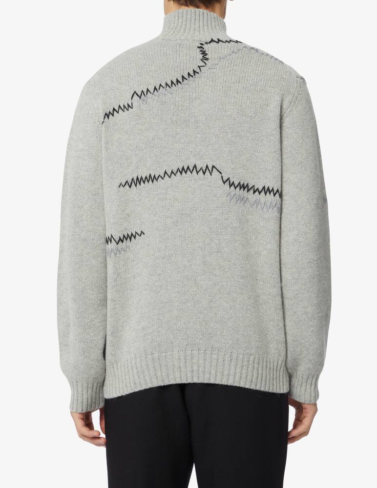 rinascente Emporio Armani Dolcevita ricamato in lana - Grigio